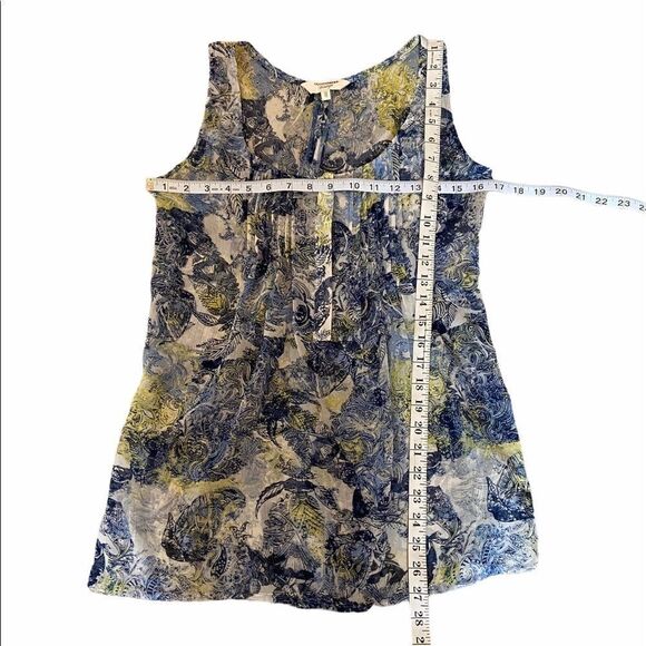 DENVER HAYES Semi Sheer Scoop Neck Paisley Tank XS - Picture 7 of 7